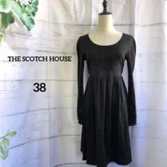 ザスコッチハウス　THE SCOTCH HOUSE　長袖ワンピース　ブラック