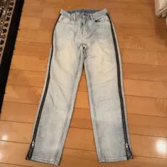 X-girl×YURINO サイドジッパー付きデニム