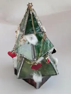 ステンドグラス製クリスマスツリー