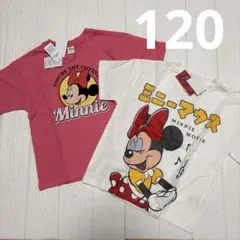 【新品】ディズニー　ミニーマウス Tシャツ 120cm 女の子　キッズ　子供　夏