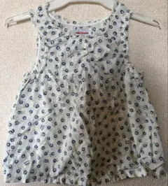 miki HOUSE 花柄 フリルタンクトップブラウス 120