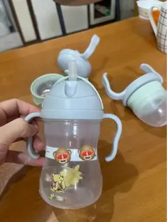 スパウトカップ グレー キャラクター付き