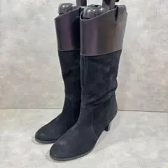 Sephia Collection スエード ロングブーツ 黒 23.5cmのサムネイル