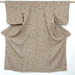 小紋 単衣 更紗 草花 洗える着物 ポリエステル  24M9k