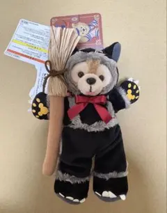 ダッフィー ぬいぐるみバッジ ぬいば ハロウィン 黒猫 ディズニーシー TDS