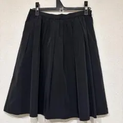 処分！黒サテン　ギャザースカートのサムネイル