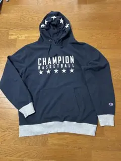 Champion バスケットボール パーカー L ネイビー