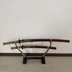 舞踊刀 模造刀 大小 2本セット 日本刀 踊り用 舞台 殺陣 【中古】 舞踊刀 模造刀 大小 2本セット 日本刀 踊り用 舞台 殺陣 【中古