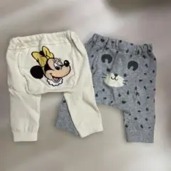 ディズニー　ミニーマウスデザイン ベビー用レギンス2着