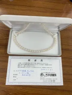 強照りマルチ干渉色アコヤ真珠グラデーションネックレス4.7-9mm鑑別 