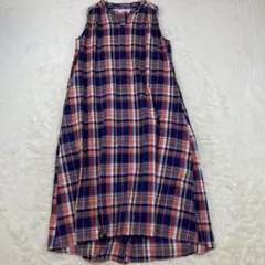 グローバルワーク ノースリーブ シャツワンピース Ｆ チェック柄 31-28
