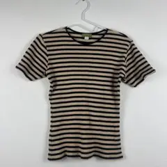 ESPRIT ボーダー リブ 半袖 Tシャツ