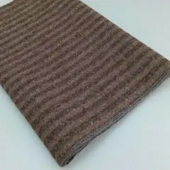 ウール又は木綿布地　23.5×74cm2枚組 ブラウンストライプ　ハンドメイドに
