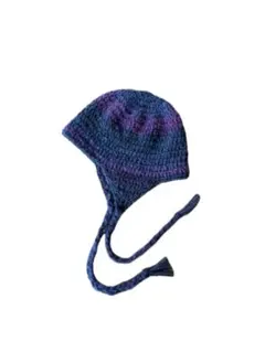 クラッシャーハット　耳当て付きニット帽　バケットハット　ビーニー　クロシェハット