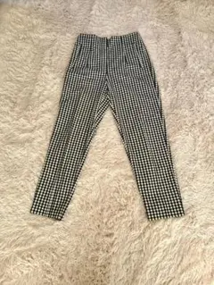【ZARA】美品 チェック柄ハイウエストレディースパンツ Mサイズ