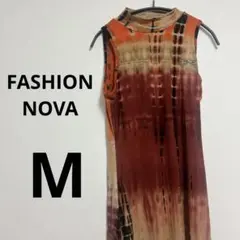 FASHION NOVA タイダイ柄 ノースリーブワンピース M