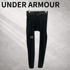 アンダーアーマー　ブラック　タイツ　ポケット付き　ヒートギア　着圧　メンズ　M
