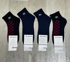 LACOSTE メンズソックス 4足セット チェッカー柄 新品