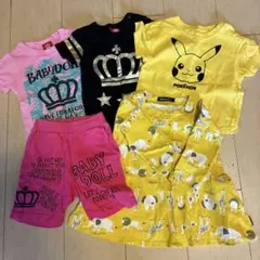 女の子80cmまとめ売りBABYDOLL Tシャツとショートパンツセット