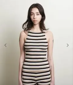 【美品】＜Nadia Wire＞STRIPED RIB タンクトップのサムネイル