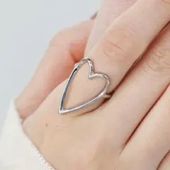 ハート型オープンリング シルバー