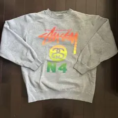 【希少】00’s stussy ラスタカラー N°4 グレー スウェットのサムネイル