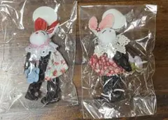 ハンドメイド　手作り　うさぎ　ペア　マスコット　ストラップ