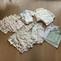 ベビー肌着15着セット 50~60cm 短着13着　長着3着　ノースリーブ2着