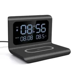 チャージャークロック　時計　コードレス充電器　アラーム　目覚まし時計