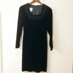 ローラアシュレイ ベルベットワンピース