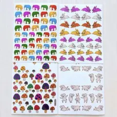 平成レトロ　ホログラムシール　ステッカー　カラフル　キラキラ　4枚セット