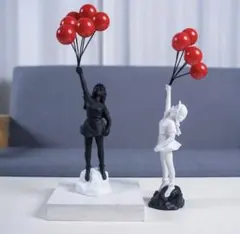 バンクシー　バルーンガール　スタチューBanksy Keith Haring 黒のサムネイル