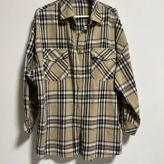 【INGNI】ベージュ チェック柄 七分丈シャツ Mサイズのサムネイル