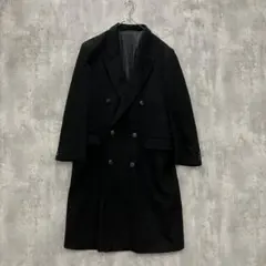 カシミヤ100% ZEE TRUST ダブルチェスターコート A7 XLブラックのサムネイル