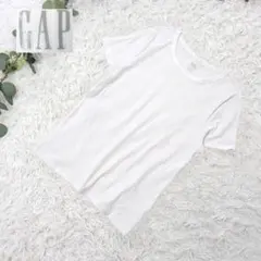 美品❗️【GAP】リブTシャツ レディース半袖カットソー 伸縮性◎シンプル Ｌ
