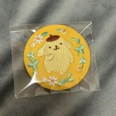 biscuit サンリオ ポムポムプリン 刺繍缶バッジ
