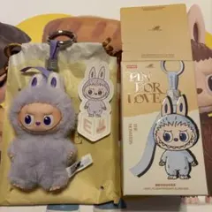 POPMART イニシャル アルファベット ラブブ ぬいぐるみ キーホルダー E