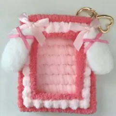 ハンドメイド 硬質ケース トレカケース B8サイズ ピンク うさ耳