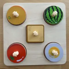 こどもちゃれんじ 木製フルーツ・顔表情パズル