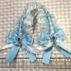 ヘッドドレス ヘアメリボン アイドル 水色