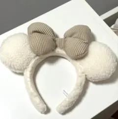 【美品】アイボリー ミニー カチューシャ