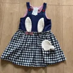 新品未使用 110 ベイビーチアー うさぎ ジャンバースカート ワンピース