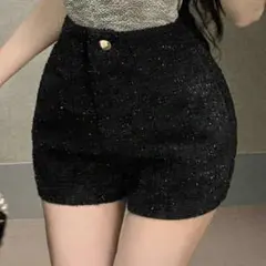 ツイード ショートパンツ 黒