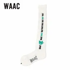 WAAC ワック ゴルフ ハイソックス ニーハイ ホワイト ロゴ 新品タグ付きのサムネイル