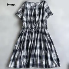 Syrup. フェリシモ チェック柄 半袖ひざ丈ワンのサムネイル