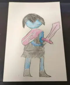 デルタルーン　クリス　手描きイラスト キャラクター アート　子どもの絵