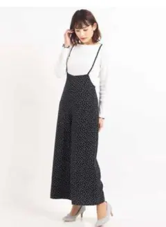 a.v.v ワイドキャミサロペット　ドット　M イトキン 新品タグ付き