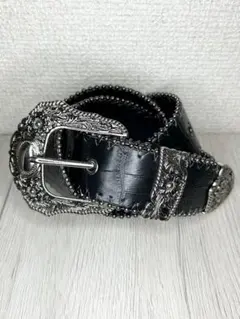 ウエスタンベルト　ギラギラ　LEX HIPHOP クロコ　Y2K ブリンブリン