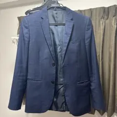 H&M スキニーフィット テーラードジャケット ネイビーのサムネイル