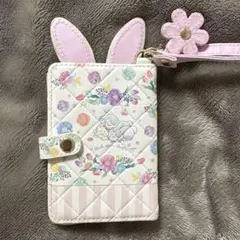 Disney イースター　ミスバニー　パスケース　キルティング　チャーム付